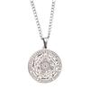 Collier pour homme en acier inoxydable avec pendentif cercle magique des sept archanges