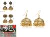 Indian Jhumka Earrings With Vintage Alloy Filigree For Women Fashion Accessories