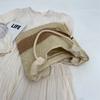 Woven Straw Tote Bag for Women Summer Beach Handbag with Tassel Decor Fashion Casual Carryall