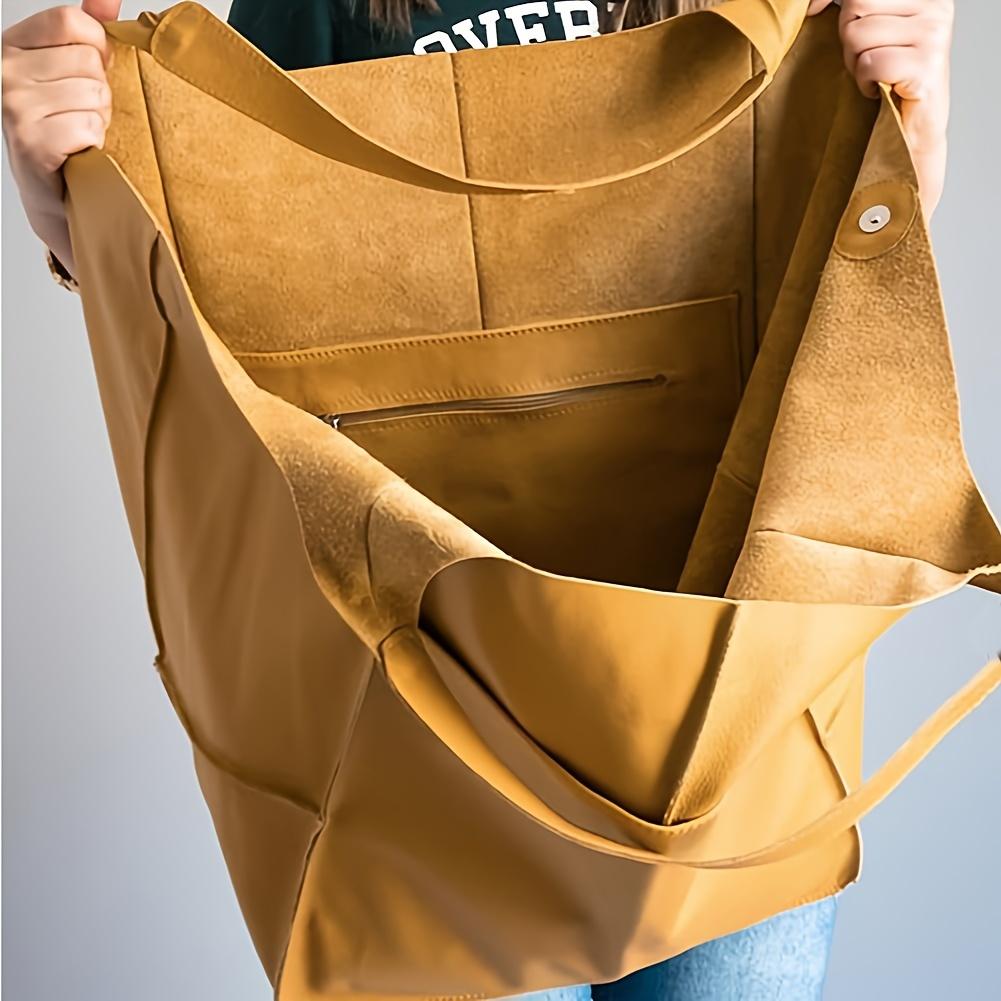 Geantă nouă simplă de damă, geantă de umăr, geantă tote moale de mare capacitate, potrivită pentru cumpărături și naveta zilnică