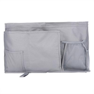 Oxford-Stoff Baby Nachttisch Hängende Aufbewahrungstasche Buch Flasche Handy Organizer Tasche (Grau)