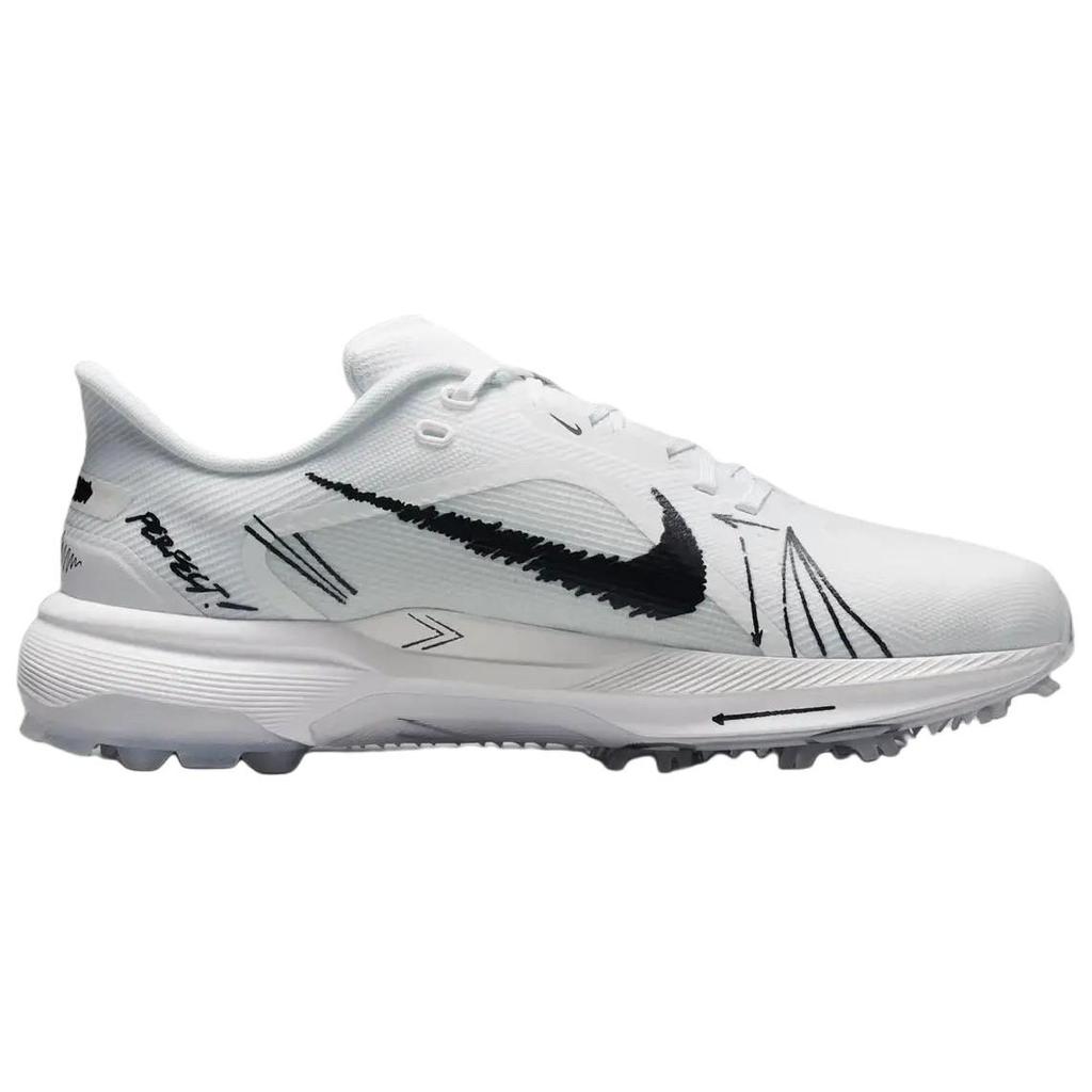 Nike PEGASUS 1 Scarpe da Golf Impermeabili con Supporto Unisex Bianco Argento IR3241-100