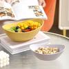 2PCS Thickened Fruit Serving Bowl Large Capacity Preparing-food Bowl Ingot Shape Salad Bowl  Nut