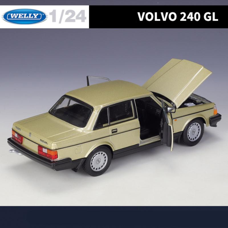 WELLY 1:24 VOLVO 240 GL Alloy Classic Car Model Diecasts Metal Retro Vehicles Car Model Simulation Collection Childrens Toy Gift