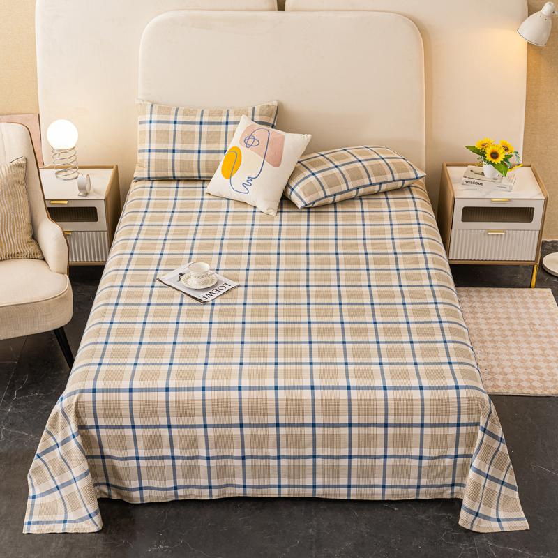 Cearceaf plat prietenos cu pielea Lenjerie de pat tipărită Lenjerie de pat tipărită Cearşaf plat pentru casă roupa de cama (Fata de perna Nevoie Comanda)