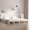 VidaXL Pallet Bed White 140x190 Cm Solid Pine Wood 821438