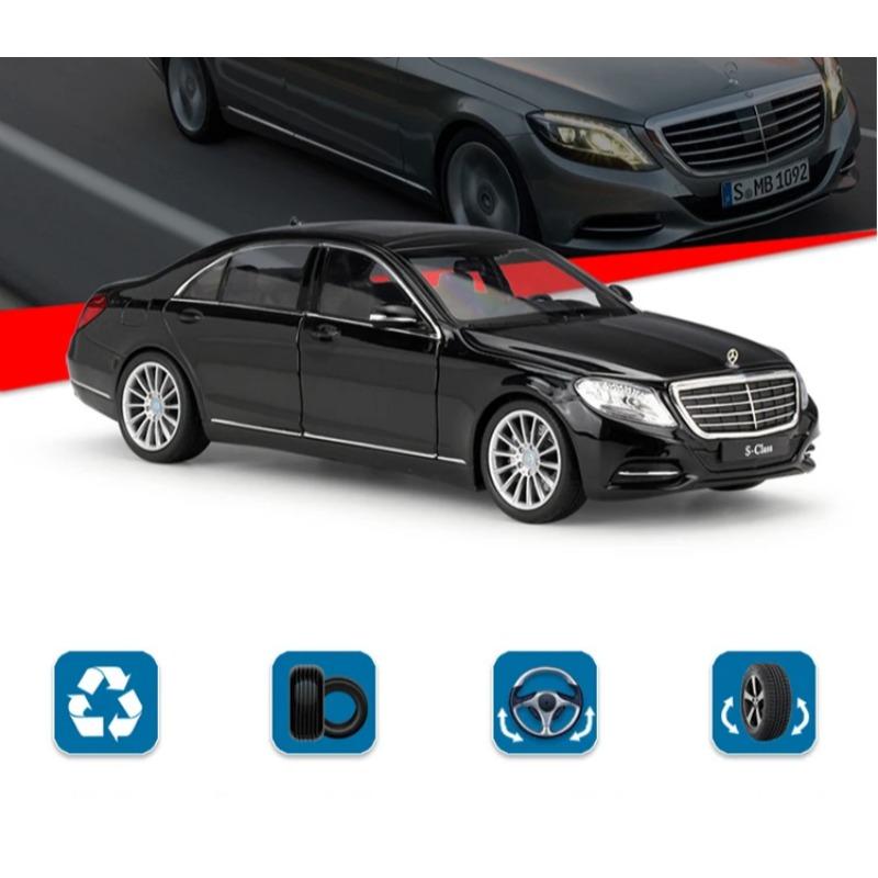 Welly 1/24 Mercedes Benz S-Class S500 литой автомобиль модель игрушечный транспорт литой металл модель автомобиля высокая имитация коллекция детские подарки