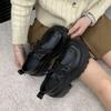 Platform Small Leather Shoes Women's New Height Increase Versatile Small Spring and Autumn Loafers 2025 Black Small Leather Shoes British Style