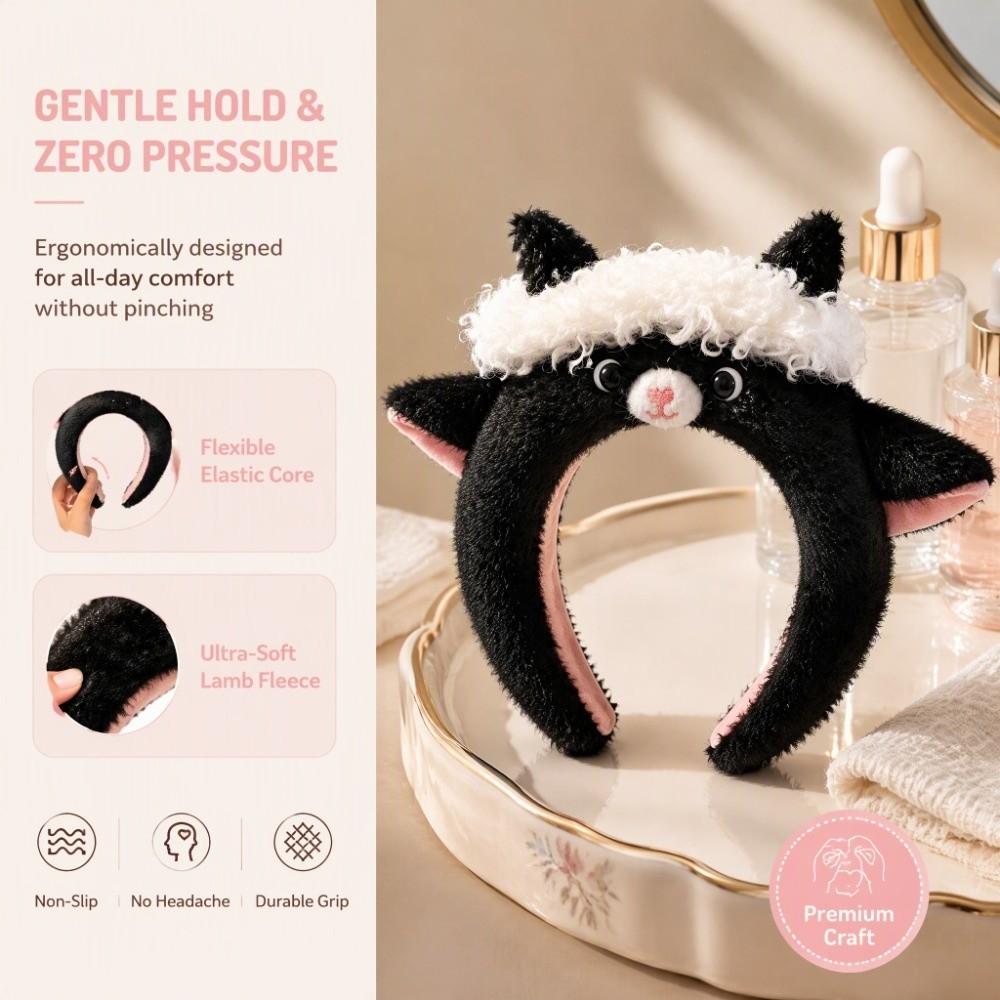 High Skull Top Plush Headband Plush Cartoon Headband Cute Sheep Hair Hoop Skincare Use