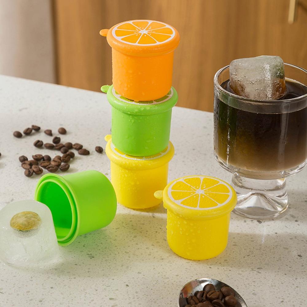 6pcs With Lid Ice Cube Mould Ice Cube Maker Convenient Cylindrical Ice Maker Home