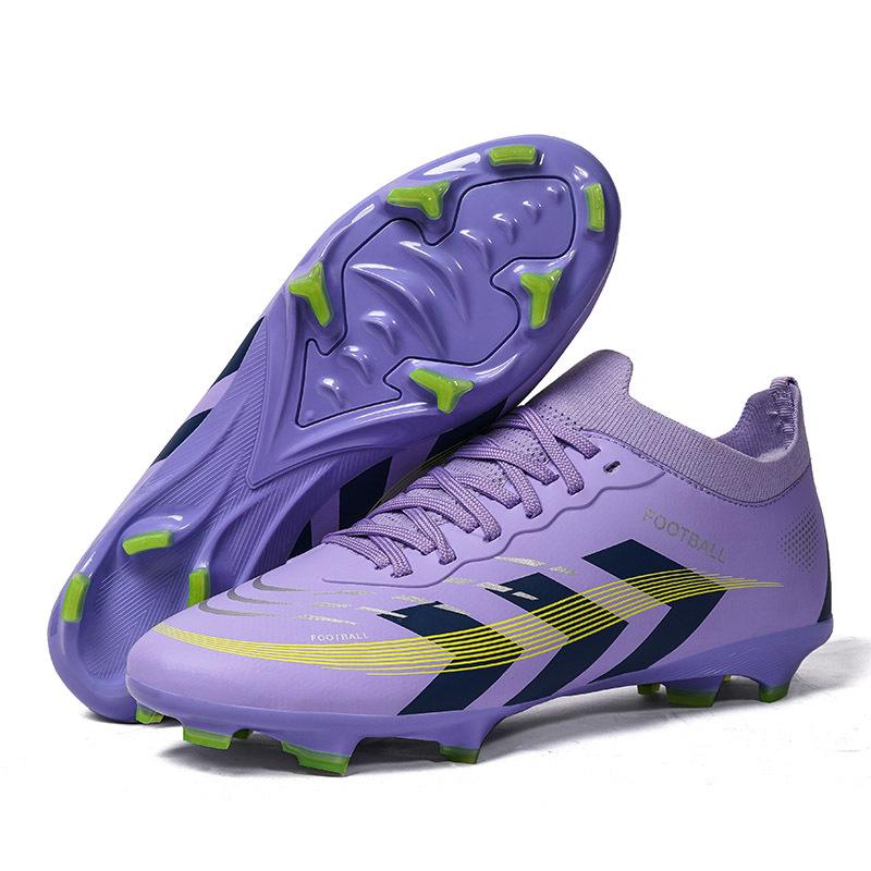 New Football Shoes Ag Spikes Seamless Fly Weaving Boys And Girls Professional Game Actual Training Football Shoes