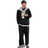 Li Ning Sports Lifestyle Series Solid Color Logo Print Cuffed Knitted Sweatpants Men Bottoms Black AKLTB23-2