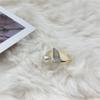 Pearl Mermaid Tail Ring Trendy Simple Women's Dolphin Tail Bar Niche Design Shell Index Finger Ring