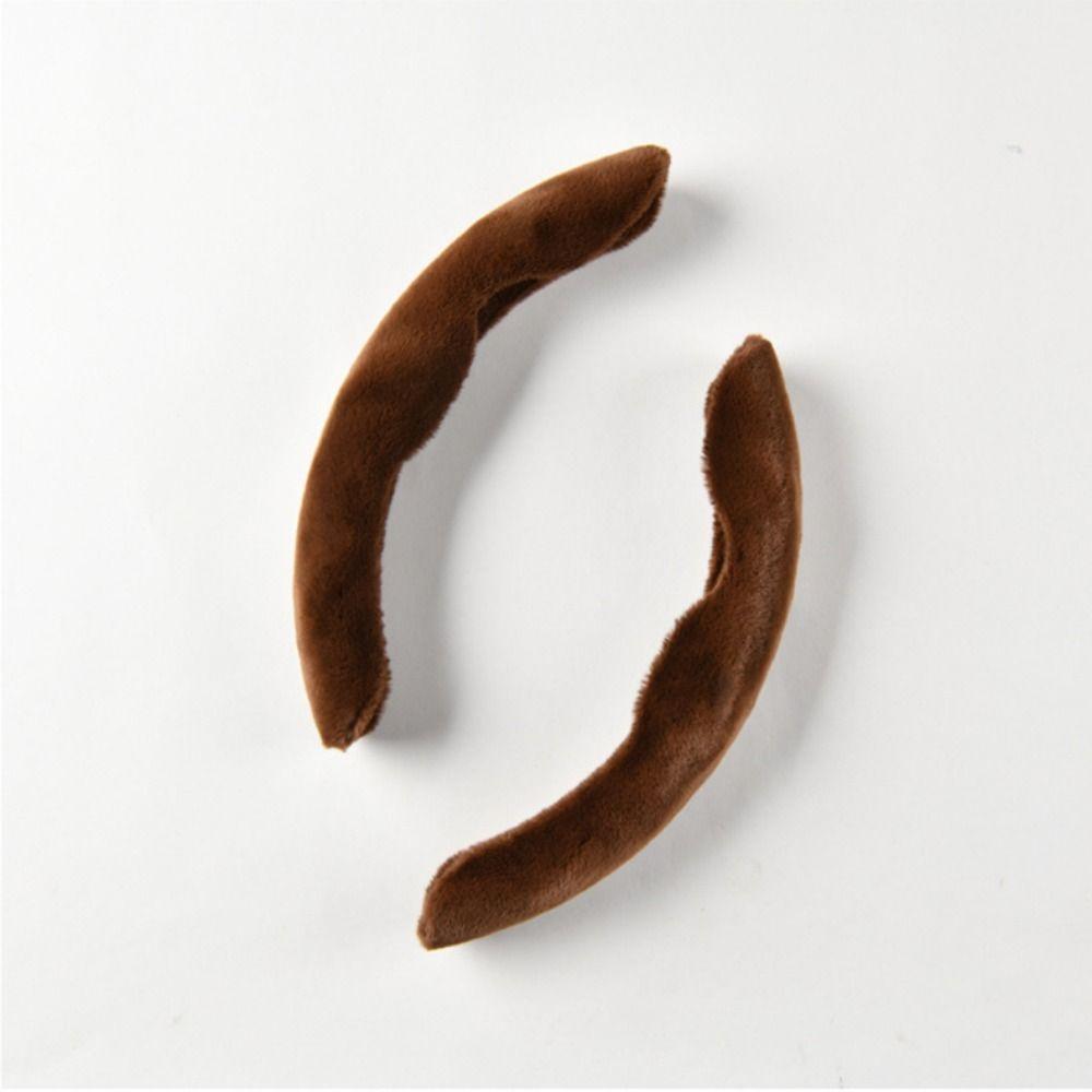 2Pcs Plush Auto Steering Cover Soft Steering Wheel Protector Car Steering Wheel Cover  General