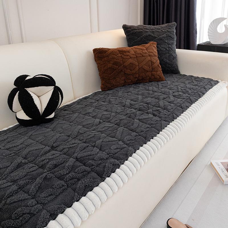 1 Stück Weiches Gestepptes Sofakissen, Verdickter Polyester-Sofabezug für Wärme im Herbst und Winter, Heimdekoration Geeignet für 2-, 3- oder 4-Sitzer-Sofas.