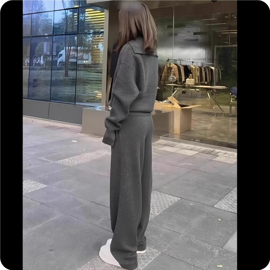 Plus Size Casual Sports Suit Women's Autumn and Winter Fashion Loose Design Two-piece Trend