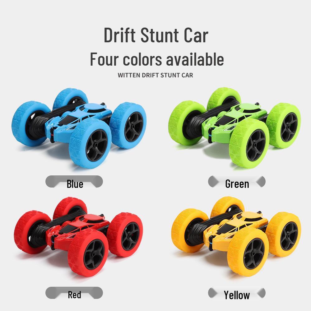 Dual-Sided Stunt Car: High-Speed 360° Rotating Remote Control Toy with Lights for Kids