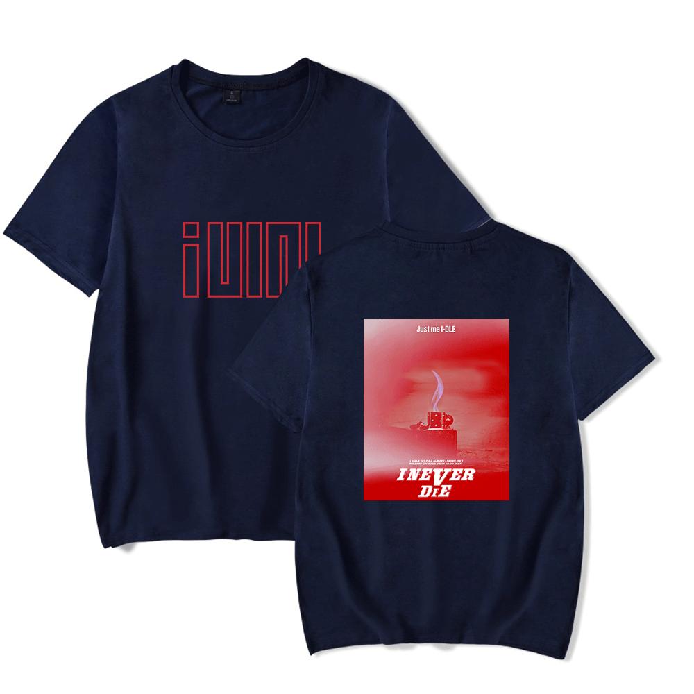 2023 Kpop Gidle New Album I Never Die Tshirt Cotton Tee Tops Short Sleeve For Unisex And Women Casual Streetwear
