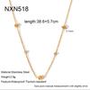 Ins Diamond-set Fashion Light Luxury Love Four-leaf Flower Petal Necklace Stainless Steel-plated 18k Gold Waterproof Jewelry