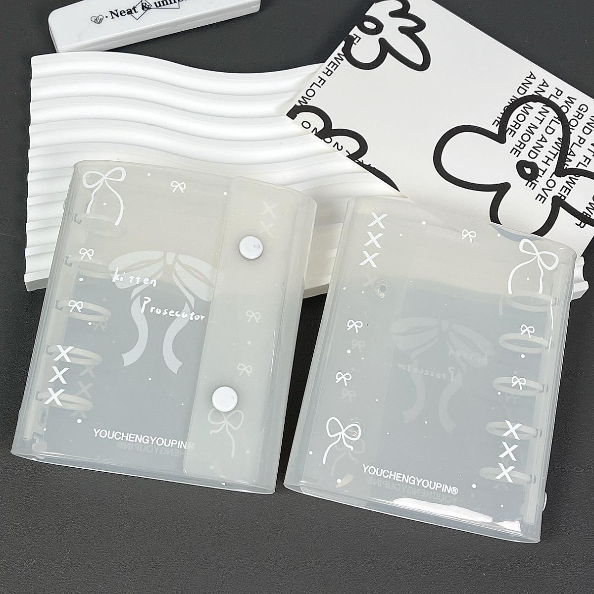 

Милый молочно-белый планер-блокнот на кольцах M5 в корейском стиле