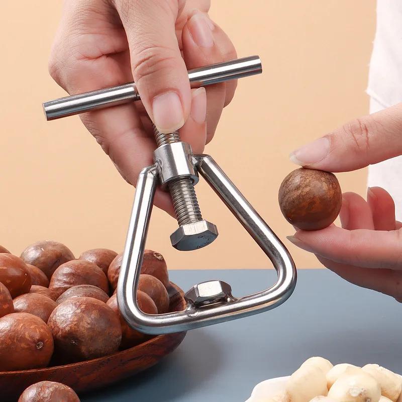 New Metal Manual Nut Opener Cracker Machine Walnut Kitchen Tool Steel Sheller Nut Macadamia Accessories