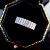 Classic Copper Alloy Zircon Ring Ladies Jewelry Wedding Promise Party Gift