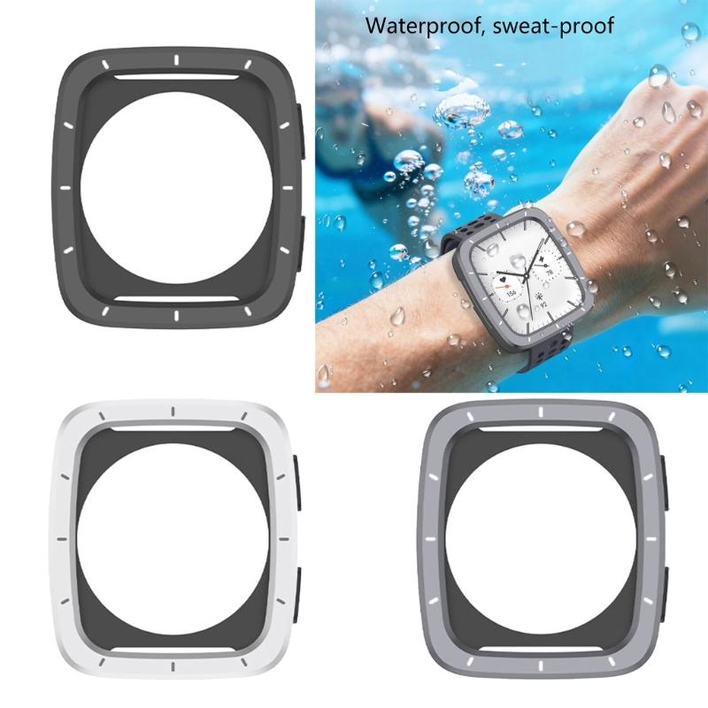 Watch Cover Full Coverage Shell for Active 2 Square/2s Scratchproof Metal Bumper Frame Case Housing Easy Installation