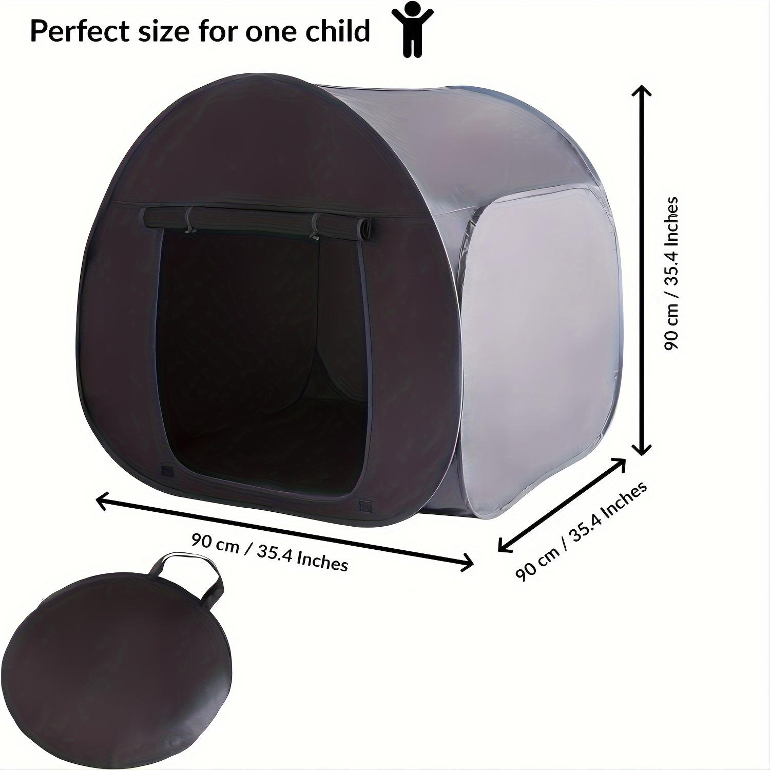 

Portable Pop Up Sensory Tent for Kids Blackout Calming Hideout with Heavy Duty Fabric Autism ADHD Support SPD Relax Travel Home