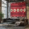 Red EthnicInspired Geometric Tapestry  Stylish Wall Hanging for Bedroom Decoration