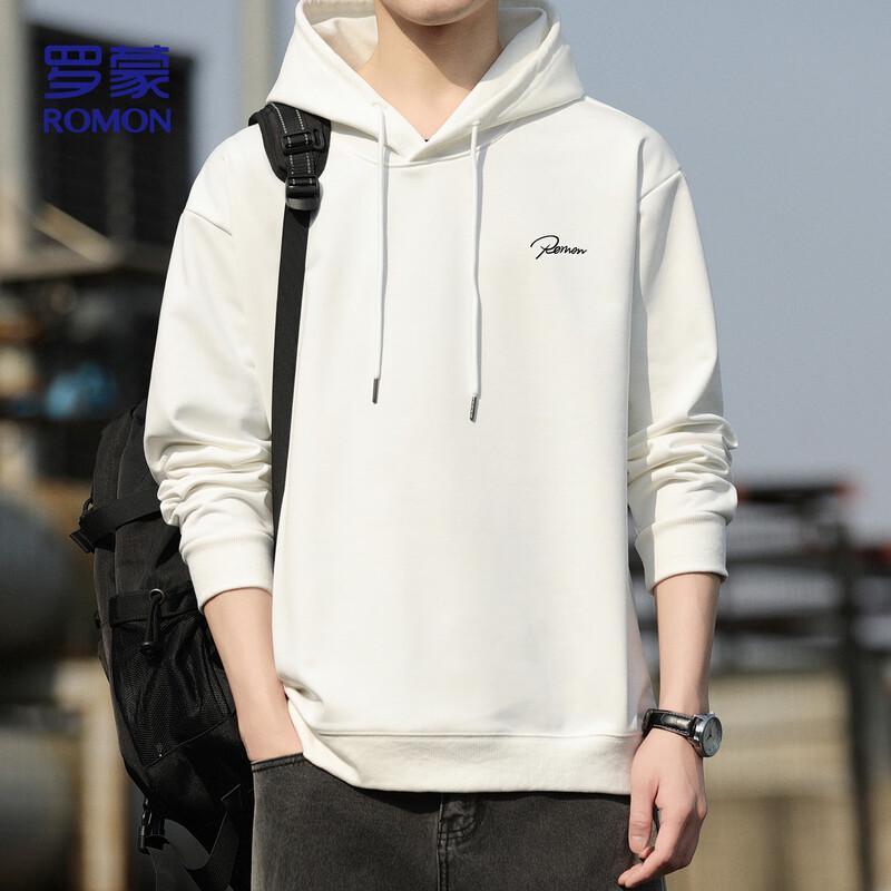 

ROMON Men s Casual Loose Hooded Sweatshirt
