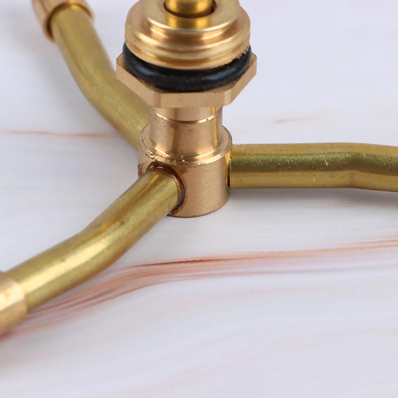 1Pc 2/3/4 Arm 360°Automatic Rotary Whirling Sprinkler Garden Lawn Irrigation Watering Nozzle Spray Rotating Brass Sprayer