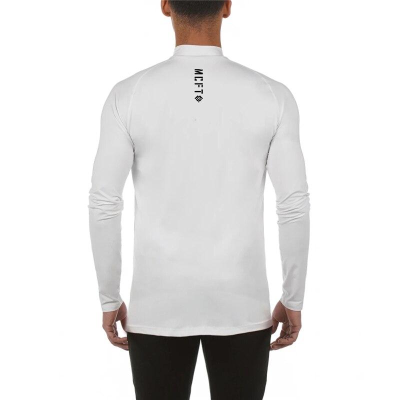 Muscleguys Primavera e Autunno Stretch Abbigliamento Professionale da Corsa Fitness Magliette Sportive da Allenamento a Maniche Lunghe ad Asciugatura Rapida da Uomo