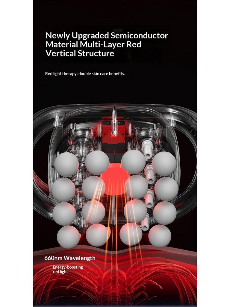 Cross-new 16-Head Professional Fascia Gun: 20-Gear Muscle Relaxation & Red Light Therapy Massager