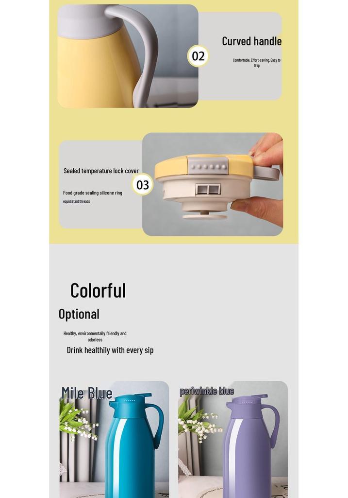 Large-Capacity Insulated Thermos Flask for Home and Dorm Use