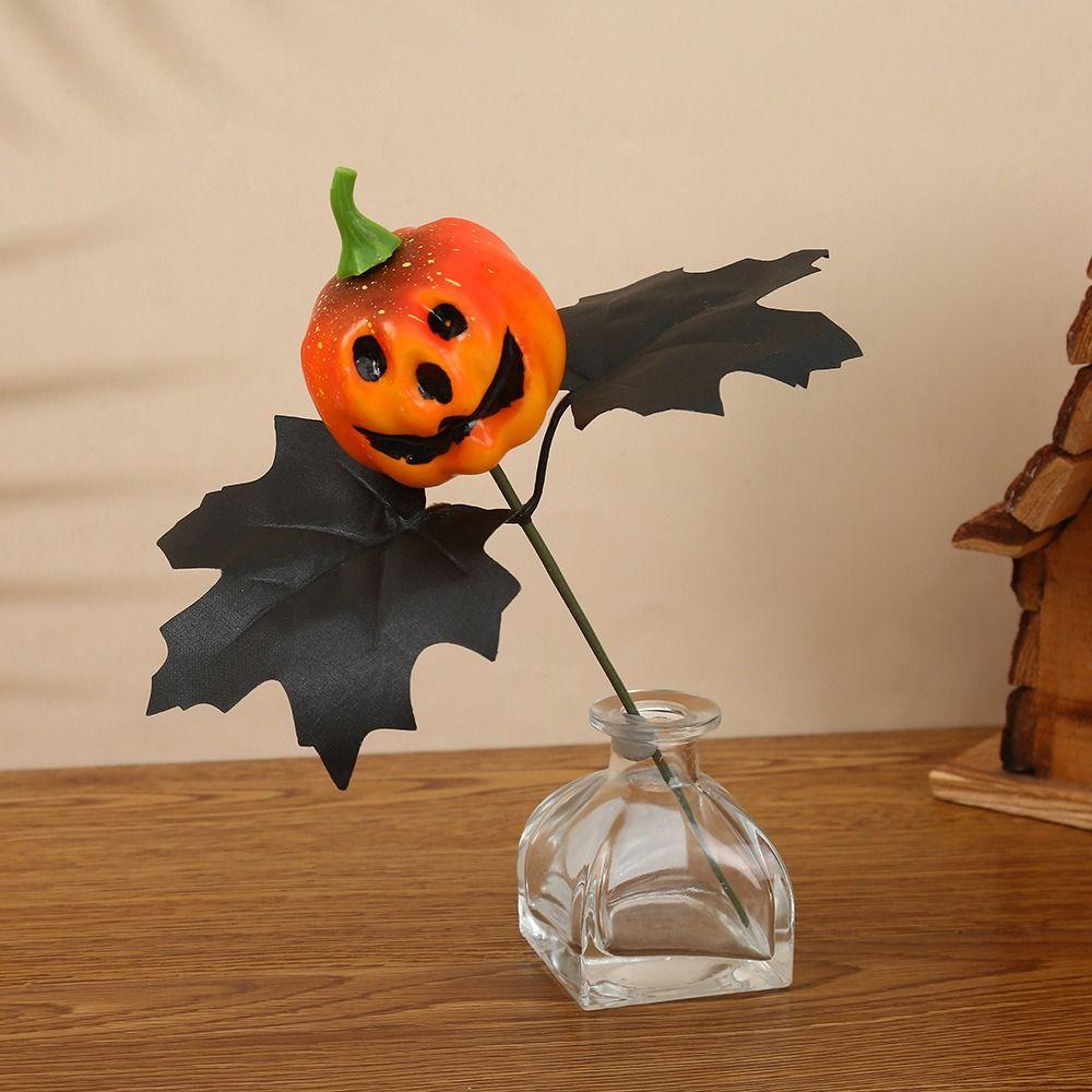 

Artificial Pumpkin Maple Leaf Ornaments Floral Arrangement Accessories Halloween Party Decor Style A