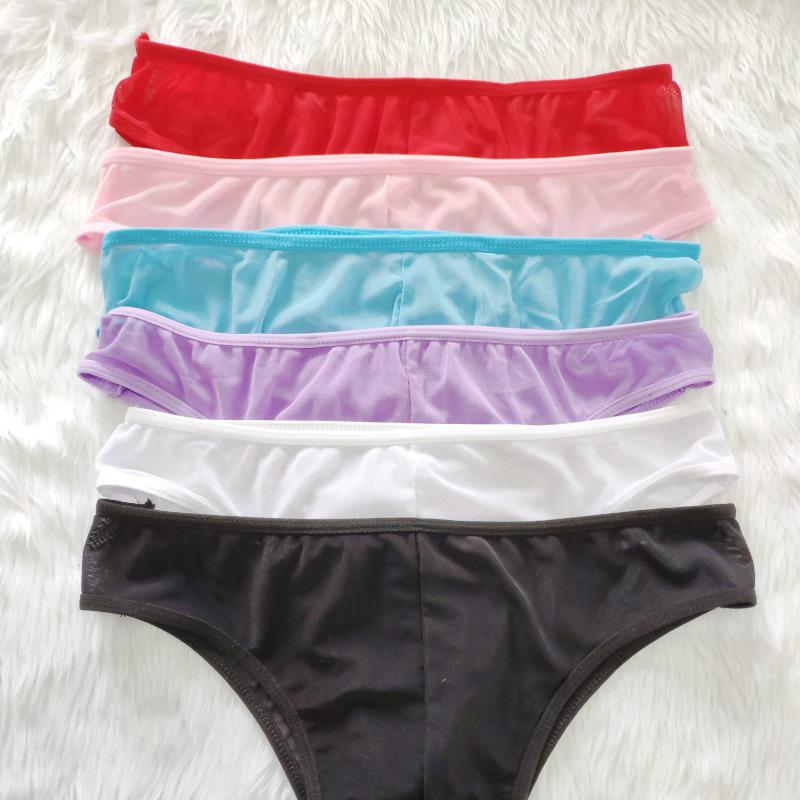 Lenjerie Sexy Unisex din Plasă: Chiloți transparenți din plasă de pește mărimi mari în negru, alb, roz, mov