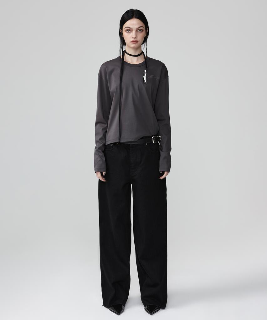 EAN JO Premium Cotton Loose Fit Long Sleeve (Charcoal)