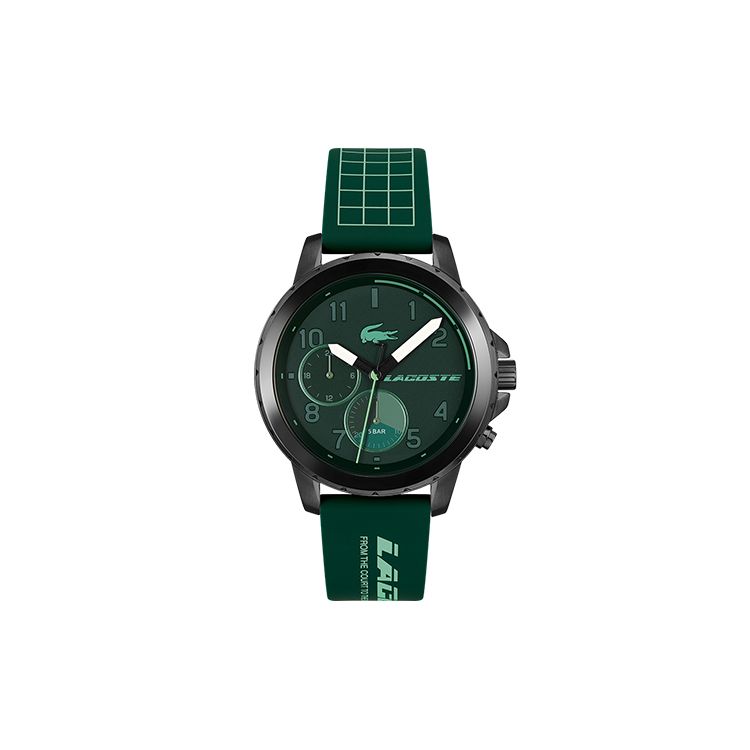 Lacoste Endurance Series Watch Quartz Movement Silicone Strap Green Dial Fashionable Cool Chronograph Men watches 2011218 2011218
