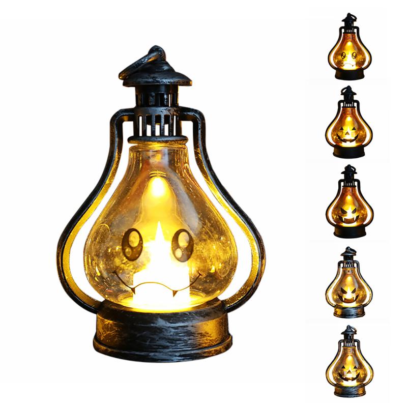 

Хэллоуин светодиодная лампа-свеча на батарейках портативный легкий ветровой светильник настольный орнамент Хэллоуин