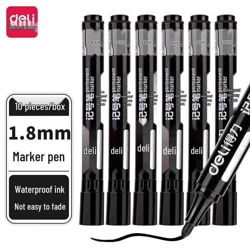 Deli Quick-Drying Waterproof Oil-Based Marker Pen