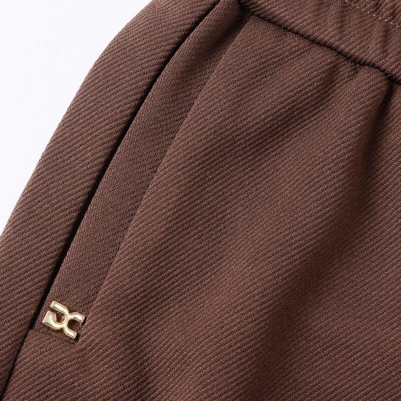 Passter Women's Elastic Waist Straight Leg Casual Pants