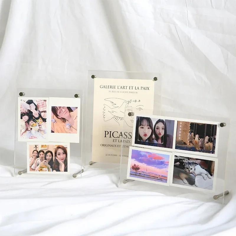 Acrylic Photo Frame Transparent Photocard Stand Picture Frame for Pictures Photocard Display Stand Room Decor Marco De Fotos