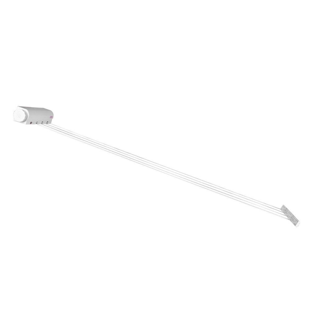 Plastic Telescopic Drying Rack White Laundry Drying Line Retractable Clothesline Indoor Outdoor 4 Ropes