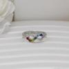 1Fashionable and Exquisite Colorful Artificial Stone Ring, a Perfect Gift for Birthdays and Christmas