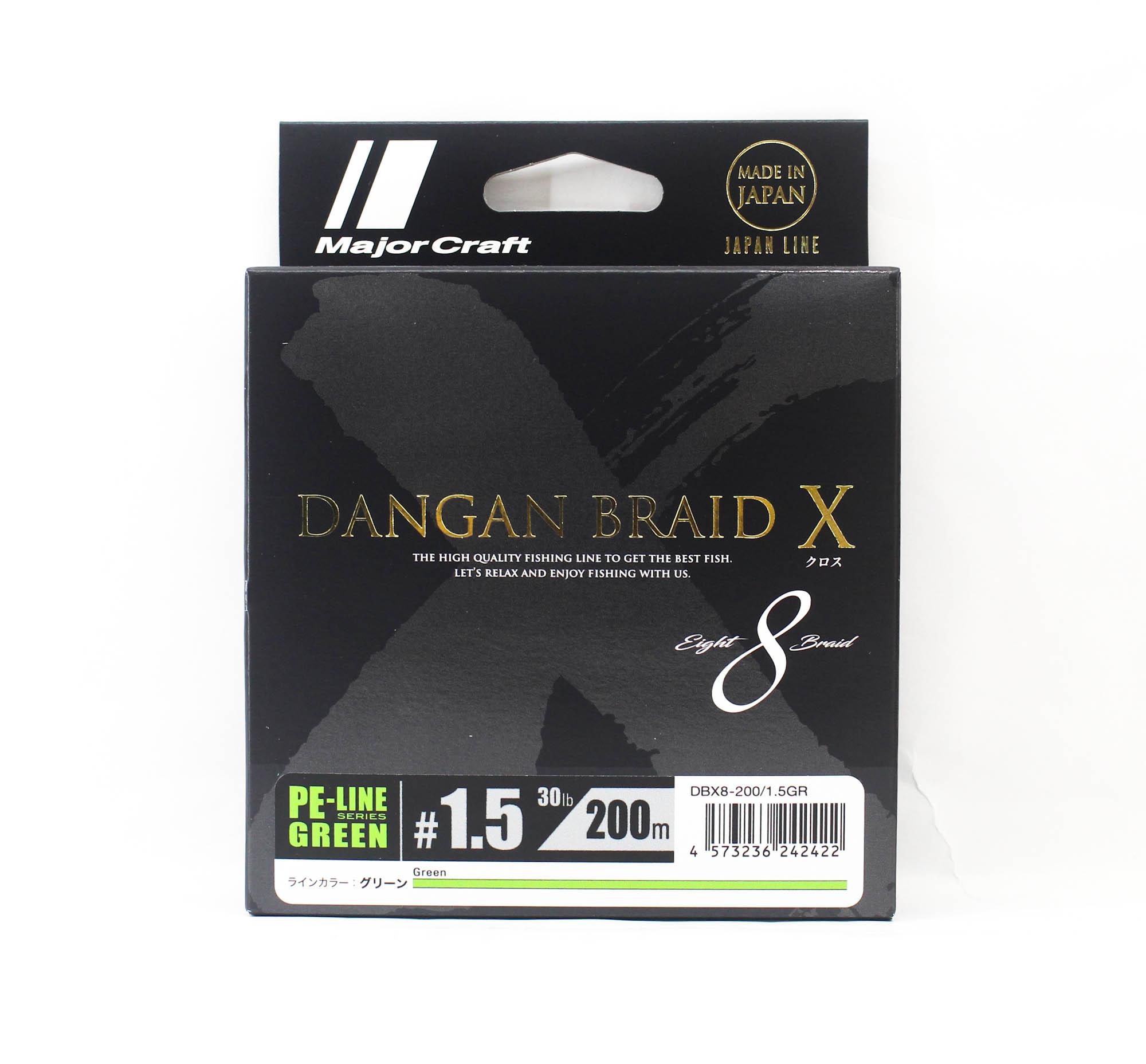 

Major Craft Dangan Braid X Line X8 200m P.E 1.5 Green DBX8 200/1.5GR (2422) зелений