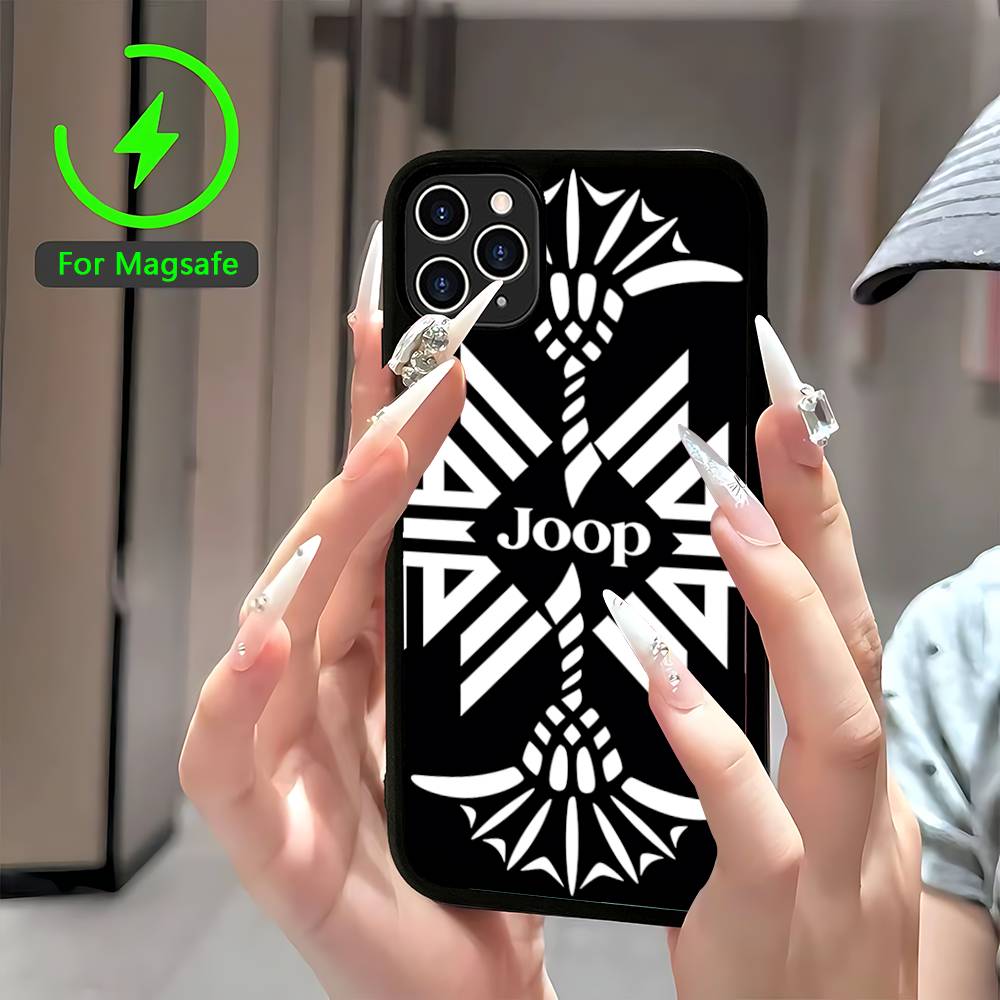 

High End Fashion Brand J-Joops Logo Phone Case For IPhone 16 15 14 13 12 11 17 Pro Max Plus Magnetic Wireless Cover iPhone 12 pro