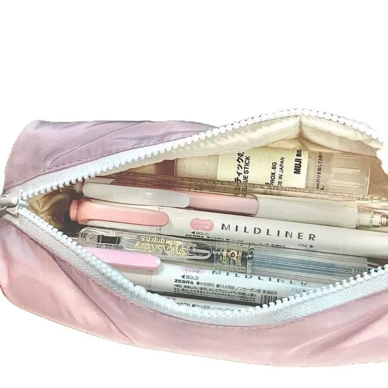Multi-function School Pencil Cases Stationery Storage Bag Portable Large-capacity Pen Bag Pencil Case Pencil Bag Macaron Color