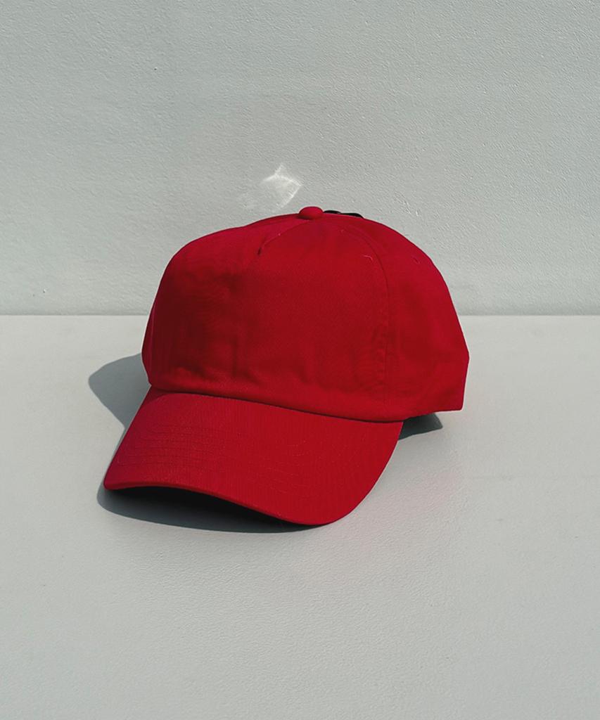Nyuhaeteun Washed 5-Panel Ball Cap (Red)