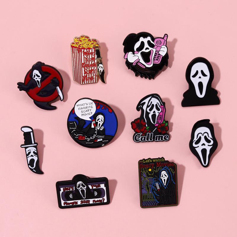 Trendy Distinctive And Halloween Brooch Set With Spooky Skeleton And Pumpkin Themes For Everyone