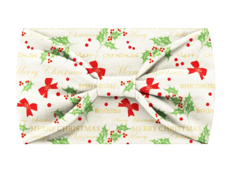 Cross-Border Christmas Print Yoga Waist Headband - 15CM Wide, High-Elastic, Sweat-Absorbing Hair Tie